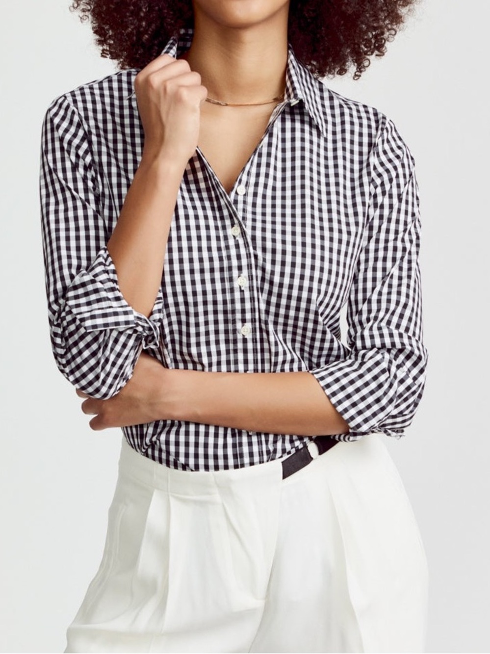 Brooks Brothers Women’s Long-Sleeve Gingham Button-Down Shirt